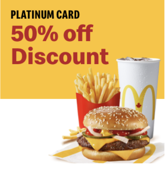 Platinum Card 50% off Discount